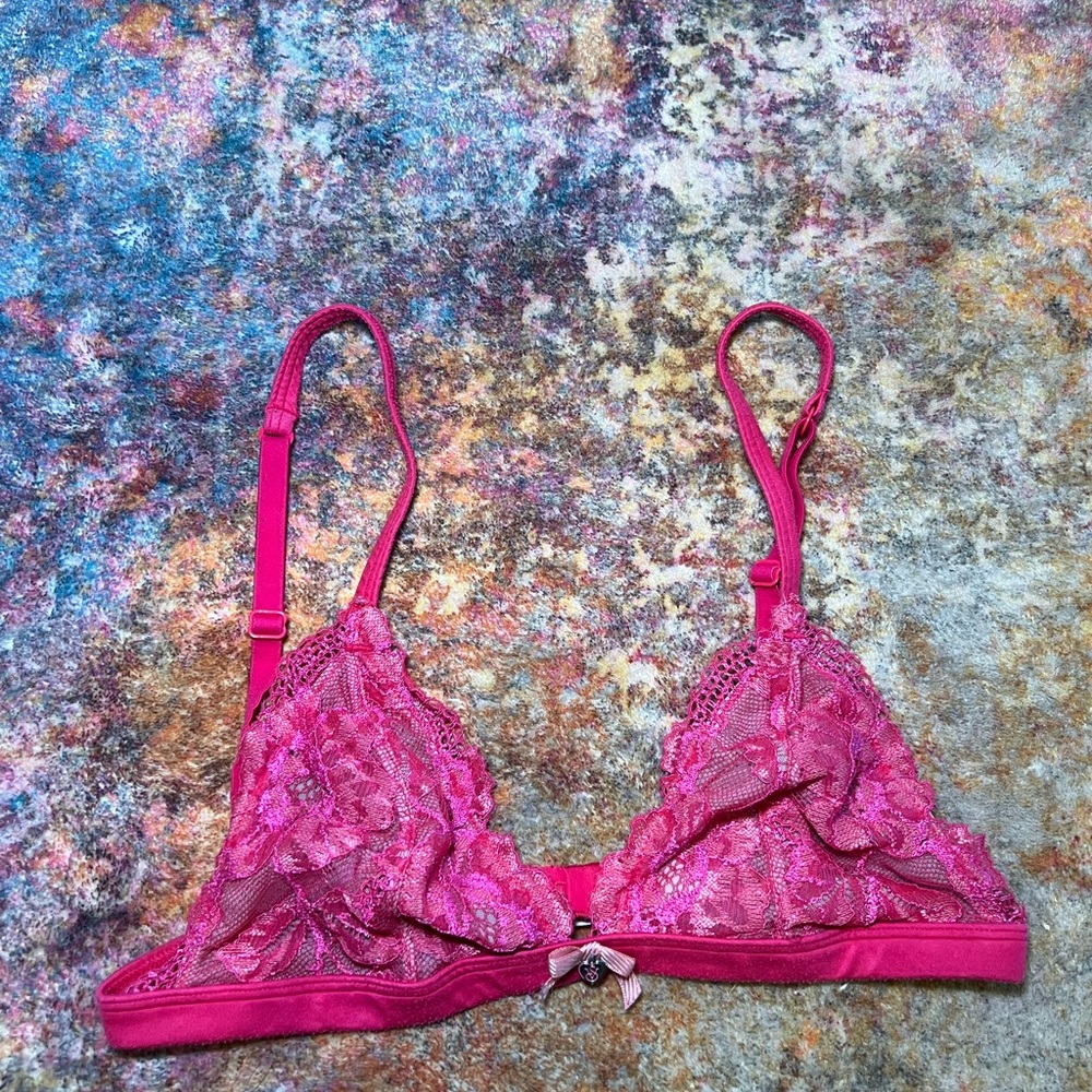 Lace Pink Bralette Victorias Secret XS